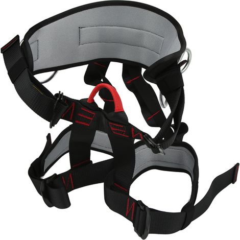 Harnais demi-corps pour escalade et travail en hauteur, ceinture de sécurité robuste et confortable.