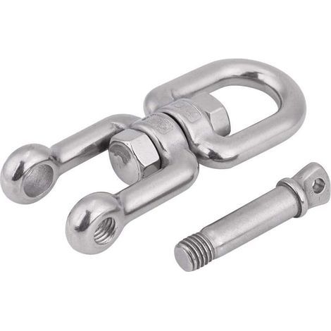 Drehbarer Schäkel, Drehringschäkelvorrichtung aus robustem Edelstahl 304 (12 mm)
