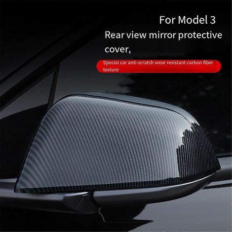 Coque de rétroviseur en fibre de carbone pour Model 3 version restylée --