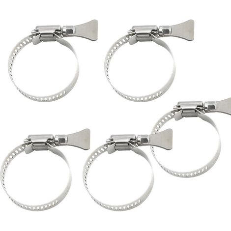 Colliers de serrage en acier inoxydable 304 pour tuyaux de 21 à 38 mm de diamètre extérieur.