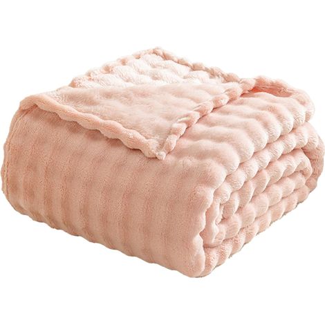 Couverture En Velours Double Face - 100 % Polyester - Chaude Et Douce - Pour Canapé Lit Voiture Ou Extérieur - Taille Unique (1/5)