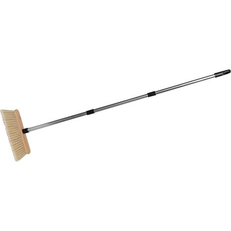 Balai de jardin extérieur avec manche en acier inoxydable et poils (1/5)