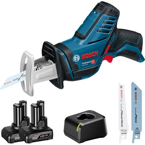 Scie sabre sans fil GSA 12V-14 Bosch / 2x batterie 4,0 Ah + chargeur