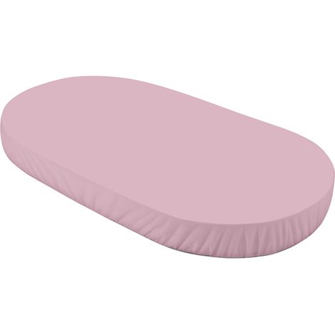 Waldin Sábana Bajera Jersey Cuna Ovalada 7 en 1, 124 x 73 cm, Rosa Palo