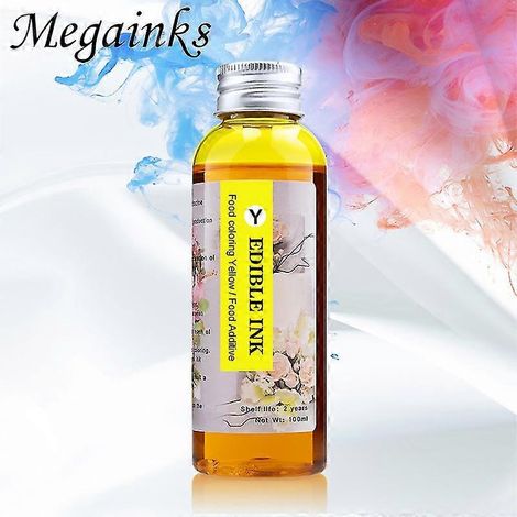 Encre alimentaire unique 100 ml pour imprimantes Canon, Epson et HP, idéale pour l'art du café et des lattes. Impression sur gâteaux, boissons, riz, fleurs de rose. Couleur : 4441 (voir photo). (1/4)