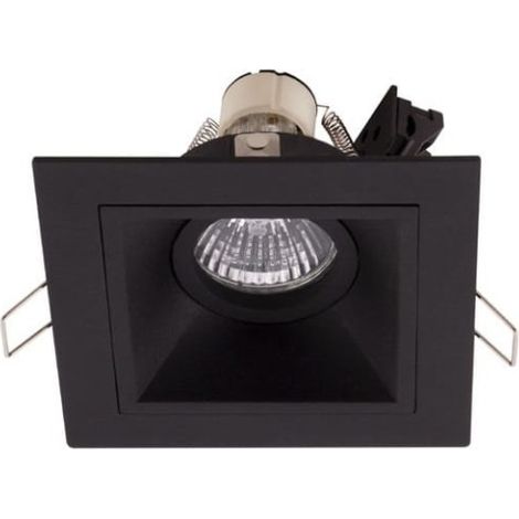 Faretto da incasso quadrato nero GU10 50W Maxlight