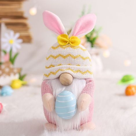 Décorations de Pâques : Lapin, Nain sans visage, Poupée, Décoration de fenêtre, Ornements pour la maison 3