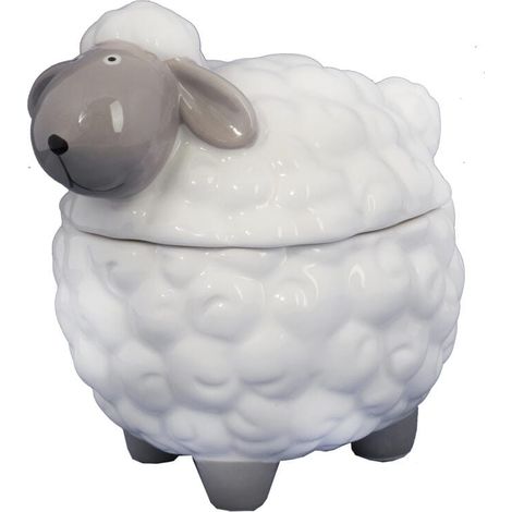 Contenitore in ceramica a forma di pecora pasquale, 17 cm (1/3)