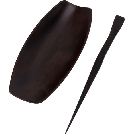 Kit Accessoires Cérémonie Thé Bois Cuillère Thé Matcha Long Manche Pichet Dosette 18,3 cm 16,2 cm Artisanat Ébène (1/5)