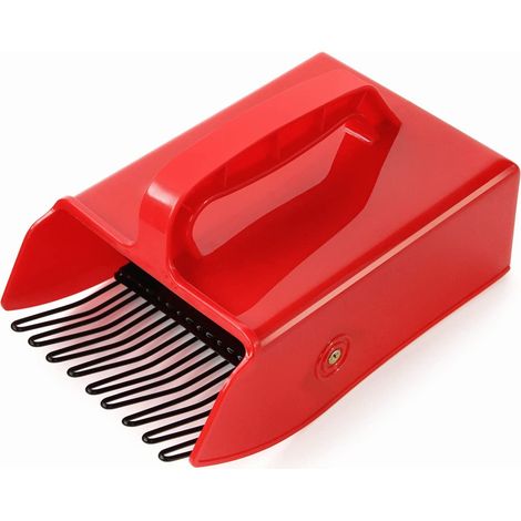 Peigne à Myrtilles - Pelle à Baies -Cueilleur à Baies en Plastique Outils pour la Cueillette des Framboises, des Mûres, des Myrtilles et des Cassis(Rouge) (1/5)