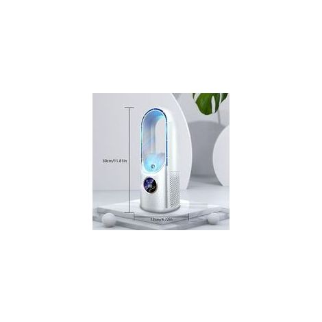 6-stufiger, blattloser Ventilator – Leiser, tragbarer Luftkühler – Luftbefeuchter mit 7-farbiger LED-Beleuchtung – Für Büro und Camping (1/5)