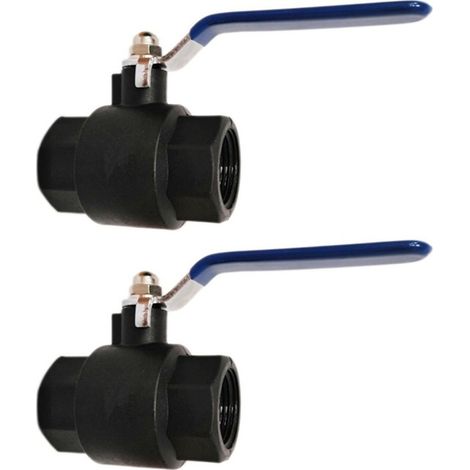 Robinet à bille antigel en polypropylène 3/4" Lot de 2 robinets d'arrêt de plomberie avec poignée en métal pour climats froids (1/5)