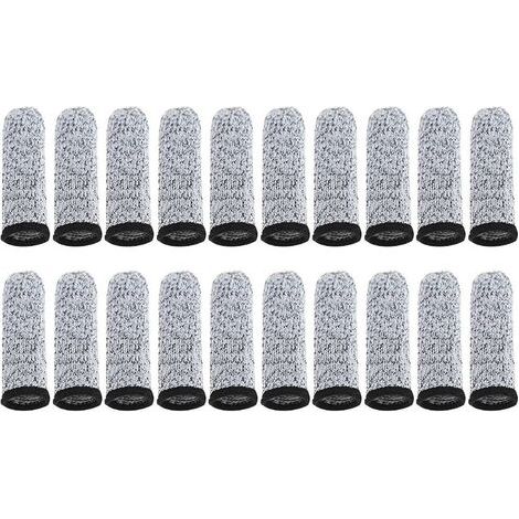 20 pièces doigtiers 5 niveaux de manchon de protection résistant aux coupures manchon de doigt antidérapant réutilisable pour la Sculpture de travail de cuisine