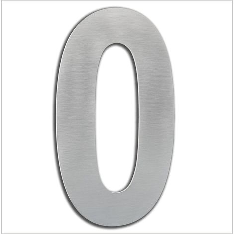 EVI Herrajes  Numero Adesivo per case in Acciaio Inossidabile  Nº 0  20 cm  Per Muri, Facciate, Portoni o Porte  Per Esterni e Interni  Mod.0660200AM-0 (1/4)