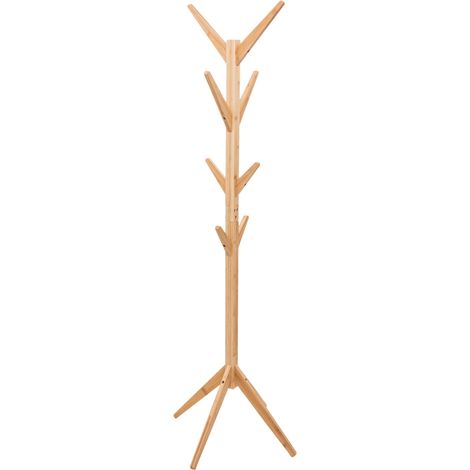 Perchero De Pie Arbre Color Roble Claro Multiestancias 178 cm