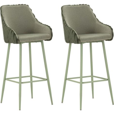 Lot de 2 Tabourets de Bar "Alaska" 111cm Vert (1/5)