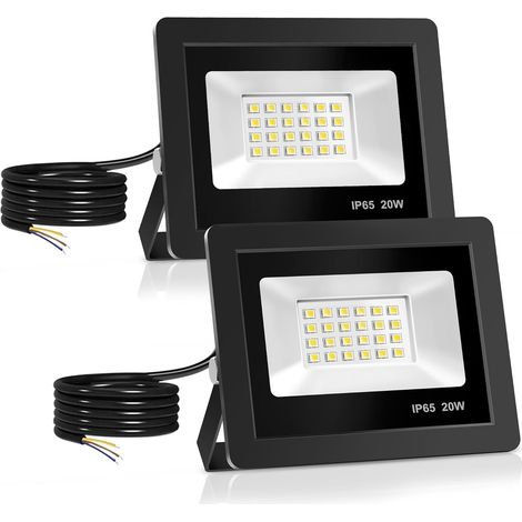 20W Projecteur LED Spot Eclairage Exterieur IP65 Etanche mural pour Jardin 2pcs 12.3X10.5X3CM (1/4)