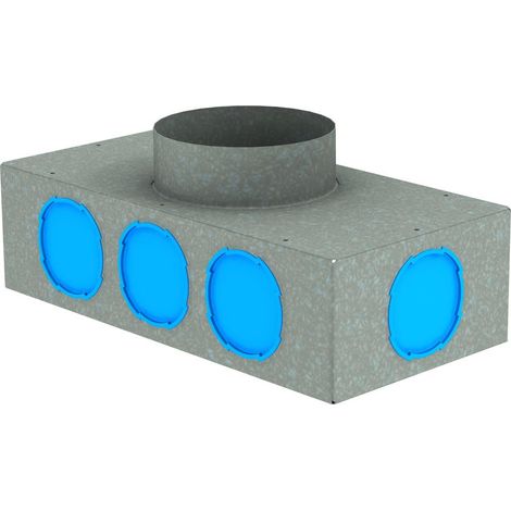 Kermi x-well Verteiler Sammler 8-fach NW 125 für Luftkanal 72/92