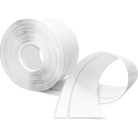 Plinthe Souple Autoadhésive,6M PVC Plinthe Adhesive50x20mm, Plinthe Cuisine Corniere PVC Autocollante pour Cuisine et salle de bain 5x2 blanc (1/5)