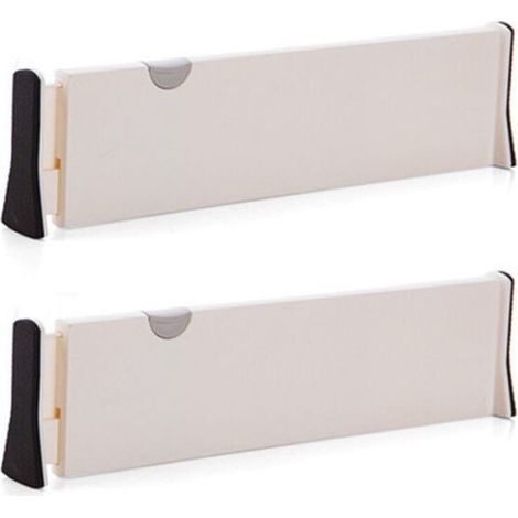 Séparateurs de Tiroir ( Lot de 2). Organisateurs de Tiroir Réglables. (28.3 - 44cm) Diviseur de Tiroir Cuisine pour Chambre. Salle de Bain. Bureau. Placard (1/5)