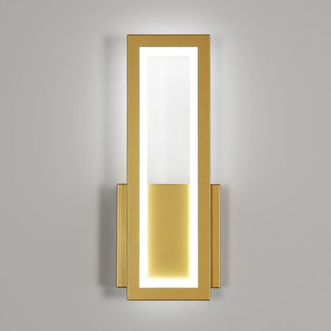 Diese minimalistische rechteckige Acryl-LED-Wandleuchte mit 17 W eignet sich perfekt für den Einsatz in Büros und auf Schminktischen. (1/5)