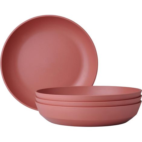 Assiette creuse 4 pièces Silueta - Lavable au lave-vaisselle et résistant au micro-ondes - Assiettes en plastique - Assiettes plates - Vaisselle - 21 cm - Vivid mauve (1/5)