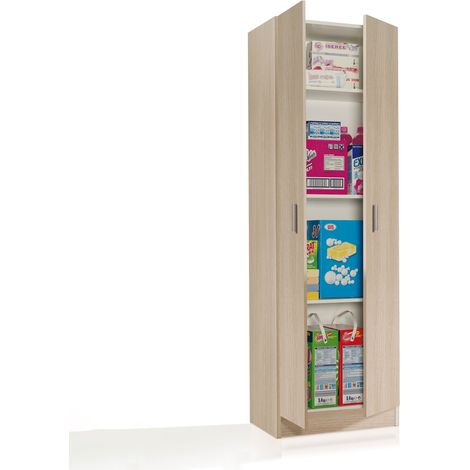 Auxiliar Multiusos Color Roble Fabricado en Melamina con Medidas 180x59 - Almacenamiento Versátil (1/7)