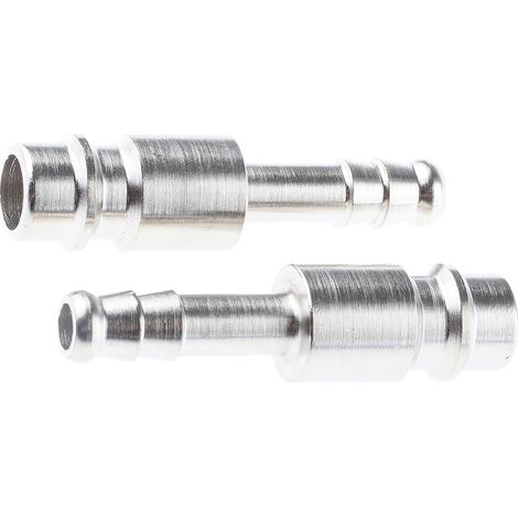 Raccord rapide pneumatique RS PRO, Tuyau cannelé vers Mâle 6mm en Acier ( Prix pour Paquet de 5 )