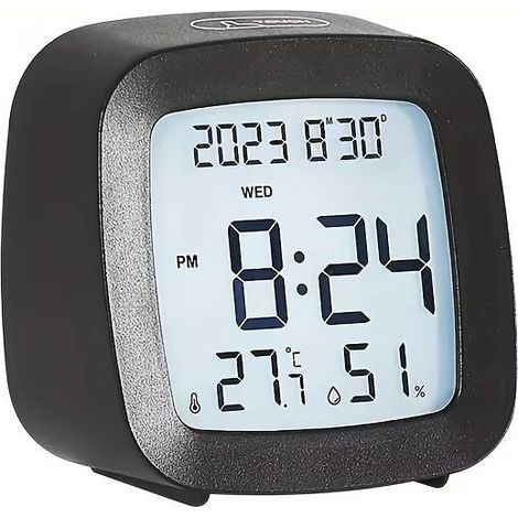Sveglia digitale, un piccolo e grazioso orologio da tavolo con retroilluminazione, dotato di funzioni di pausa e luce notturna, facile da impostare, il quadrante visualizza l'ora (1/5)