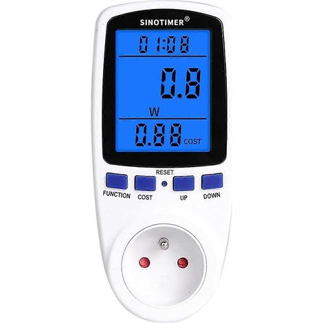 Wattmètre, moniteur de consommation électrique, compteur d'énergie sur prise, testeur de puissance/watt/tension/courant, protection contre les surcharges