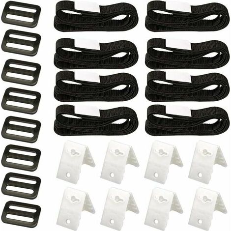 royaluxe -Kit de fixation pour bache solaire de piscine, 8 Sangles de bache solaire, kit avec sangles universelles à bobine pour fixation de bache solaire, pour piscine enterrée (1/5)