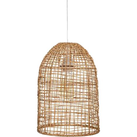 Atmosphera – Lustre suspendu en rotin 24 cm – Hauteur 34 cm – Câble 80 cm ajustable – Douille E27 jusqu'à 25W – Pour salons et cuisines (1/5)