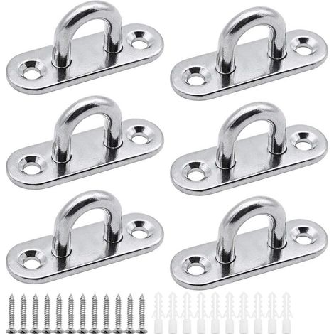 Stück Ösenplatten, Edelstahl-Abdeckplatte, 5 mm Mastplatte, robuste Befestigungshaken für Wandhaken, Hängesessel, Markisen, Bootszubehör usw.