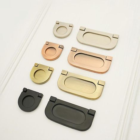 8 Pices Poignes Invisibles Poignes De Porte De Tiroir Armoire De Cuisine Boutons 75mm/35mm Tirette Avec Vis Poigne De Tiroir De Quincailleri (1/5)