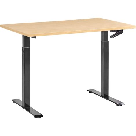 Scrivania regolabile manualmente nero 120 x 72 cm DESTINES