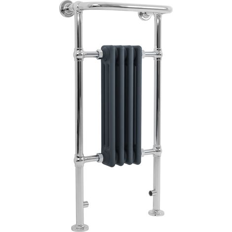 Radiatore Bagno Tradizionale 950x480mm Grigio Cromato Scaldasalviette (1/5)