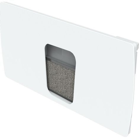 Radiateur à inertie CARRERA - Ceramique Verre Blanc LCD 2000W - Blanc