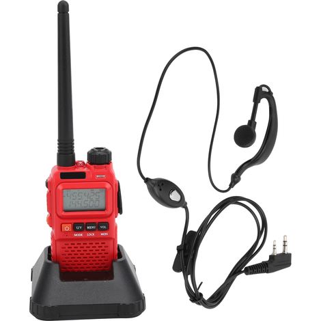 Ensemble de talkies-walkies portables avec écran LCD et écouteurs, 100-240 V, prise UE. (1/5)