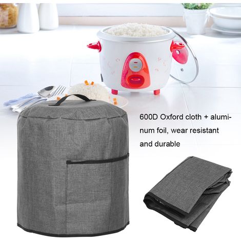 Housse de protection ronde pour autocuiseur avec poche, accessoire pour appareils de cuisine, noir, 38 x 38,7 cm (1/5)