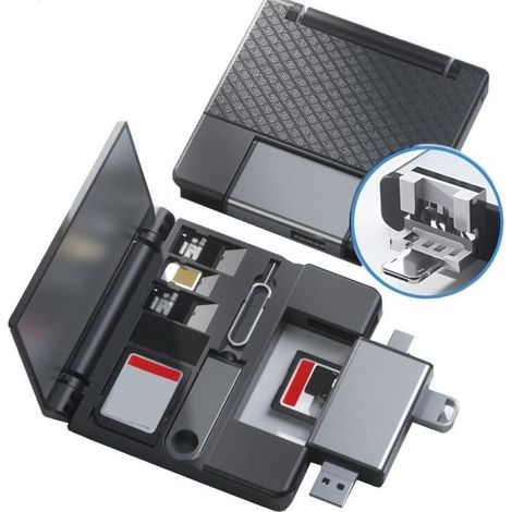 7-in-1 Multifunktions-OTG-Micro-SD-/Typ-C-Kartenleser, SD-Kartenadapter für Kamera, Smartphone, Tablet, USB-Stick, SD-Karte (1/4)