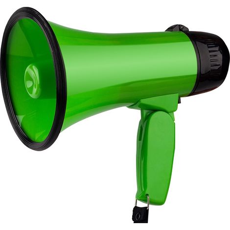 Haut-parleur mégaphone - Cri + alarme + enregistrement (240 secondes) -Vert