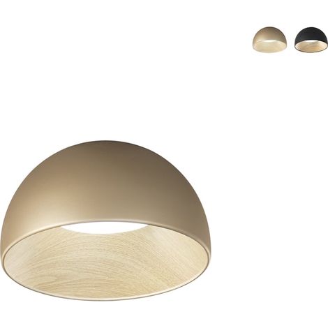 Runde LED-Deckenleuchte aus Metall 35cm mit dimmbarer Beleuchtung Coco - Gold