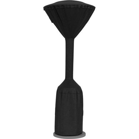 Housse pour chauffage de terrasse rond, noire (1/4)