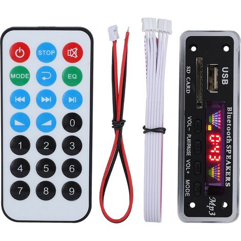 SDM01Bt U-DX Bluetooth 5.0 Modulplatine mit 4-Farbdisplay, MP3 FM APE FLAC Decoder (Schwarz) (1/5)