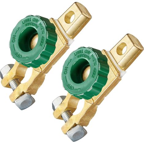 Coupe circuit batterie, batterie switch, Lot de 2 interrupteurs de batterie 12 V 24 V 48 V Interrupteur principal pour connecteurs M10 200 A pour bateau, yacht, caravane (1/5)