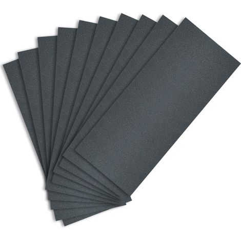 Papier de Verre, 400 Grain Papier Abrasif Eau/Sec 9 x 3,6 pouces, papier à poncer Fin Utilisé pour polir le Métal, le Bois, les Voitures 10 Papier (1/5)