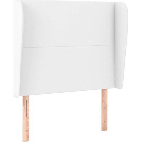 Maison Exclusive - Kopfteil mit Ohren Weiß 93x23x118/128 cm Kunst (1/5)