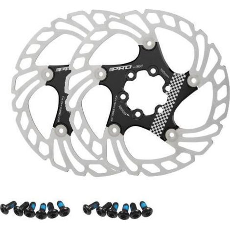 Disque de frein pour vélo, 160 mm, disque à 6 trous, accessoire de vélo (noir, 160 mm) (1/5)