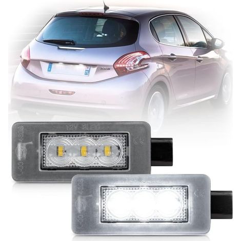 LED Éclairage Plaque Immatriculation pour 208 308 2008 3008 2x Feux de Plaque LED, Blanc 6000K, Canbus Sans Erreur, Plug (1/5)