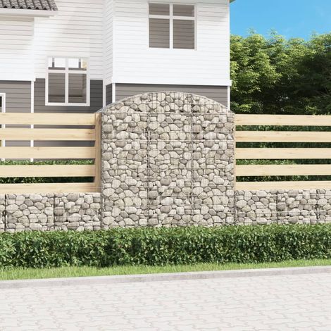 Gabion à arc élevé 150x50x160/180 cm Fer galvanisé